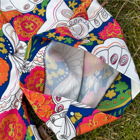 RARE Vintage Handmade maximalist groovy butterfly kaftan maxi dress - Picture 8 of 11